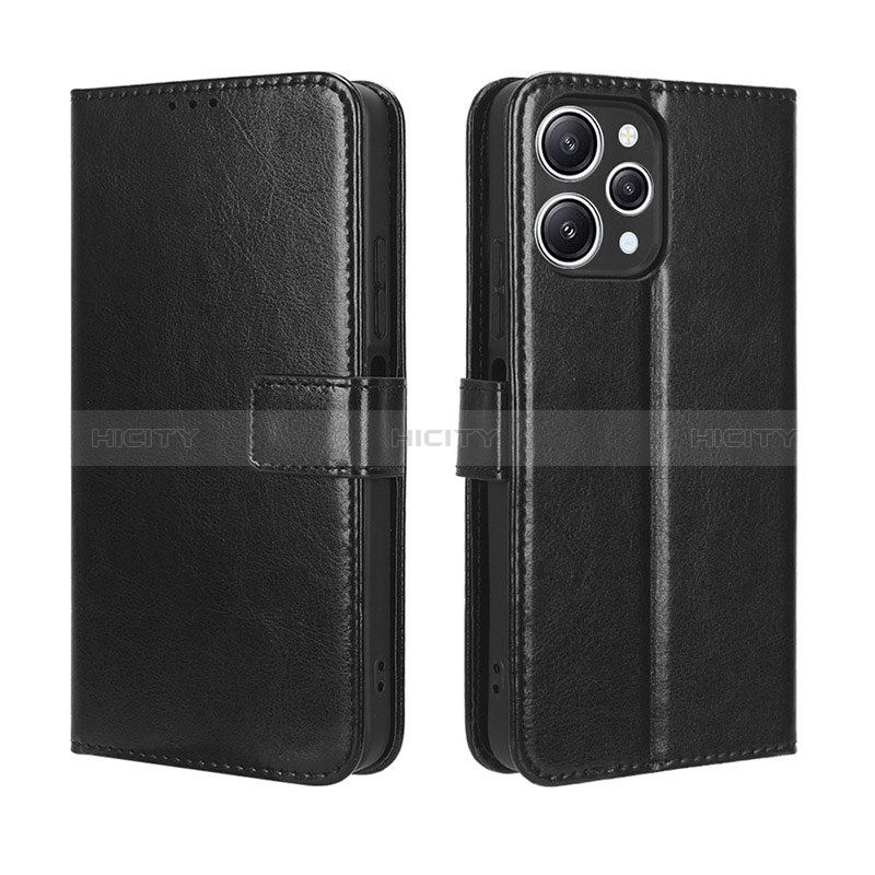 Funda de Cuero Cartera con Soporte Carcasa BY5 para Xiaomi Redmi 12 4G Negro