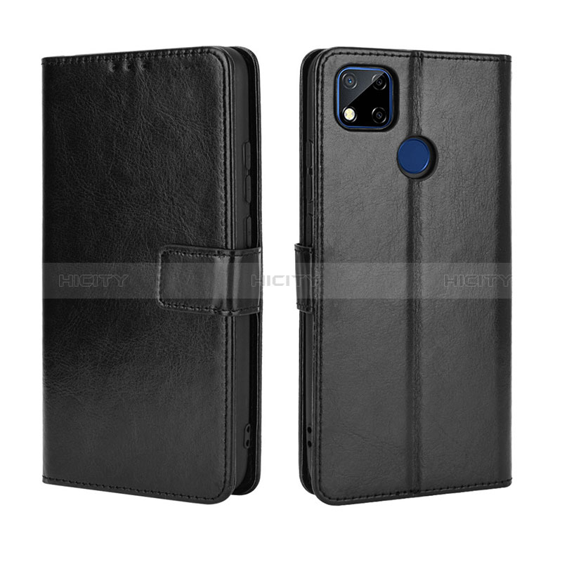 Funda de Cuero Cartera con Soporte Carcasa BY5 para Xiaomi Redmi 9 Activ Negro