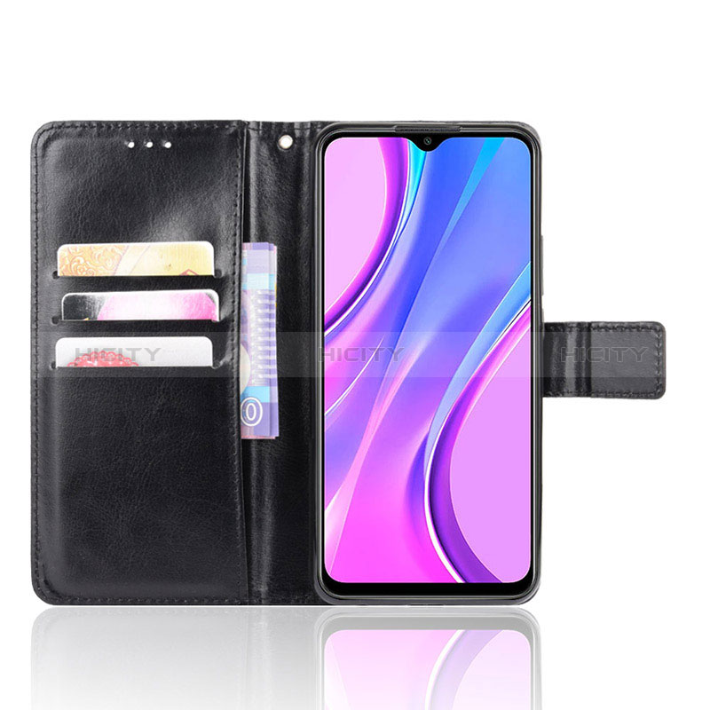 Funda de Cuero Cartera con Soporte Carcasa BY5 para Xiaomi Redmi 9 Prime India