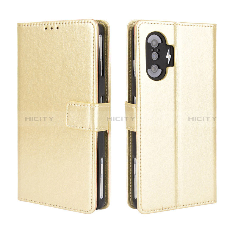 Funda de Cuero Cartera con Soporte Carcasa BY5 para Xiaomi Redmi K40 Gaming 5G Oro