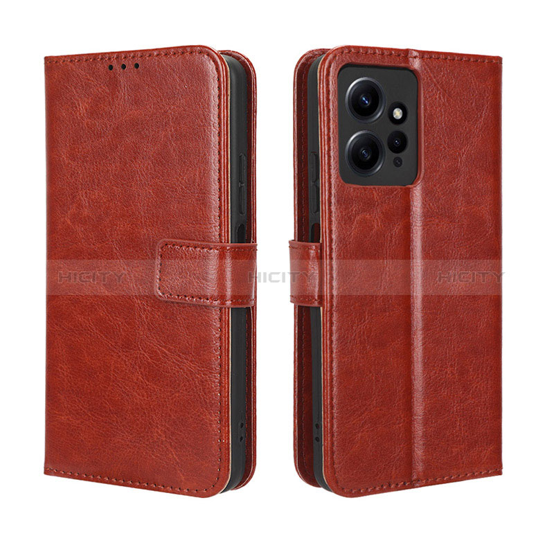 Funda de Cuero Cartera con Soporte Carcasa BY5 para Xiaomi Redmi Note 12 4G Marron