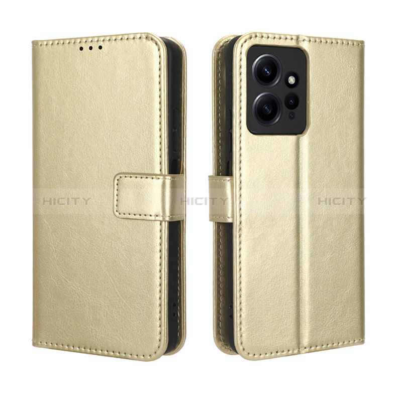 Funda de Cuero Cartera con Soporte Carcasa BY5 para Xiaomi Redmi Note 12 4G Oro