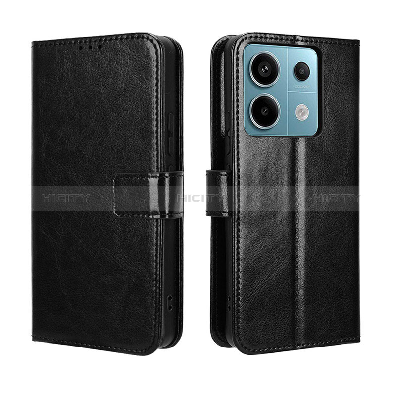 Funda de Cuero Cartera con Soporte Carcasa BY5 para Xiaomi Redmi Note 13 Pro 5G Negro