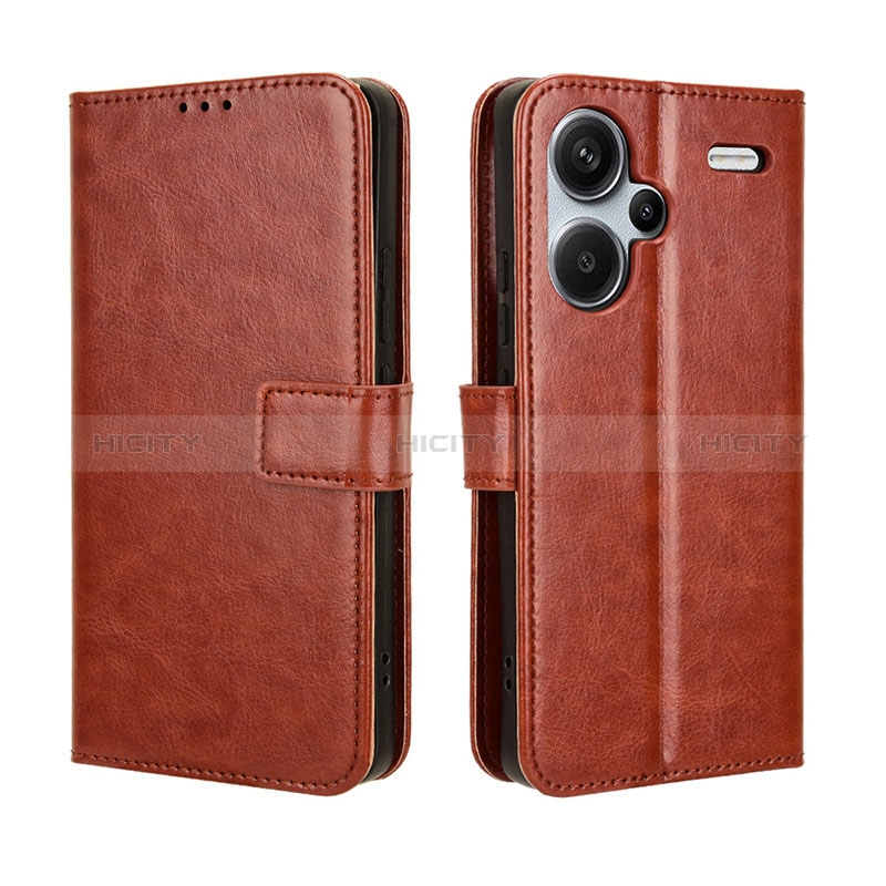 Funda de Cuero Cartera con Soporte Carcasa BY5 para Xiaomi Redmi Note 13  Pro 5G Marron