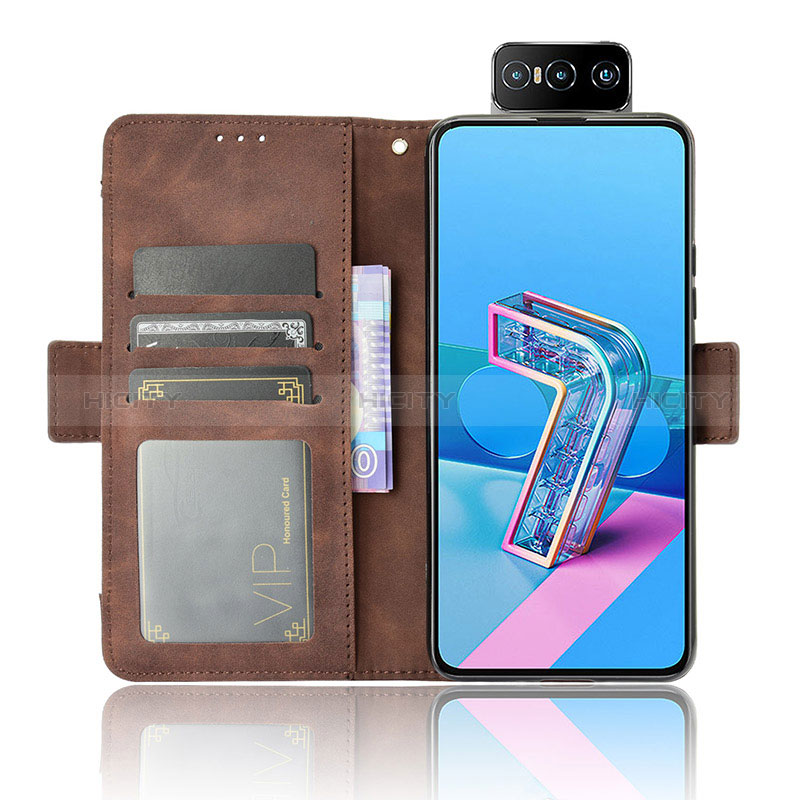 Funda de Cuero Cartera con Soporte Carcasa BY6 para Asus ZenFone 8 Flip ZS672KS