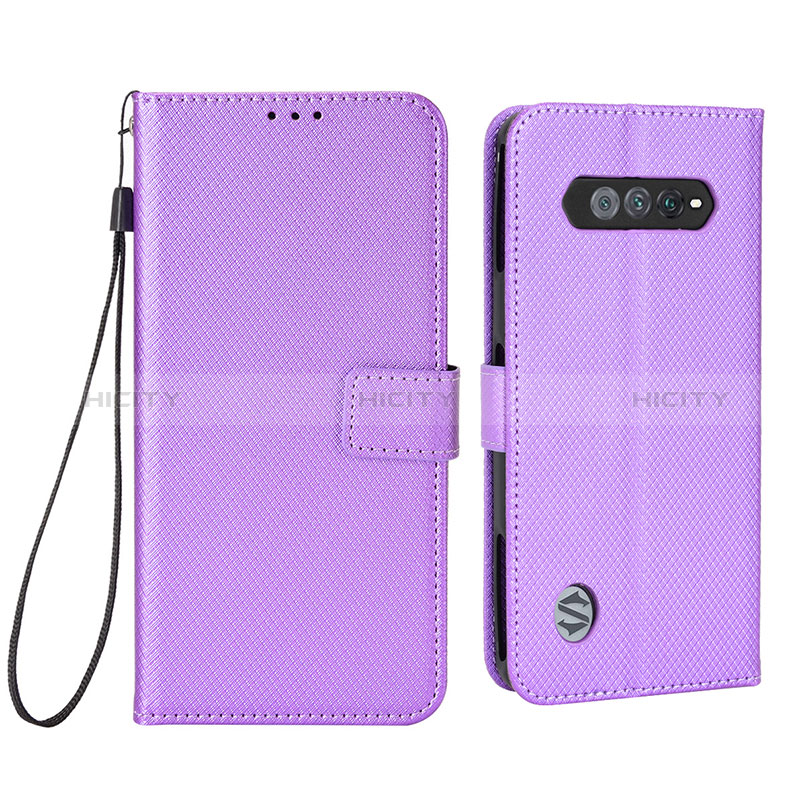 Funda de Cuero Cartera con Soporte Carcasa BY6 para Xiaomi Black Shark 4S 5G Morado