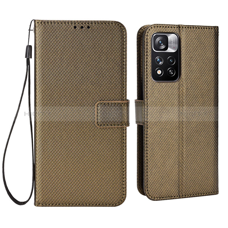 Funda de Cuero Cartera con Soporte Carcasa BY6 para Xiaomi Mi 11i 5G (2022) Marron