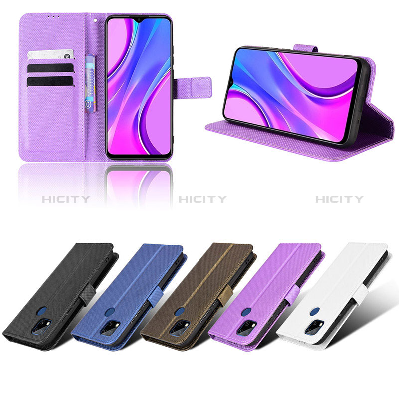 Funda de Cuero Cartera con Soporte Carcasa BY6 para Xiaomi Redmi 9 Activ