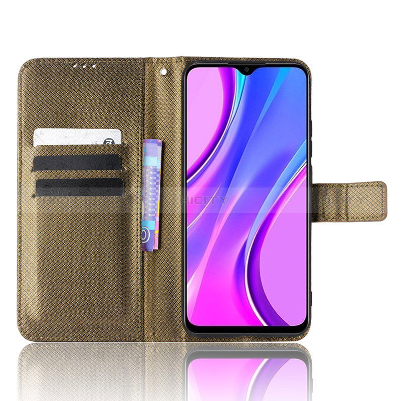 Funda de Cuero Cartera con Soporte Carcasa BY6 para Xiaomi Redmi 9 Activ