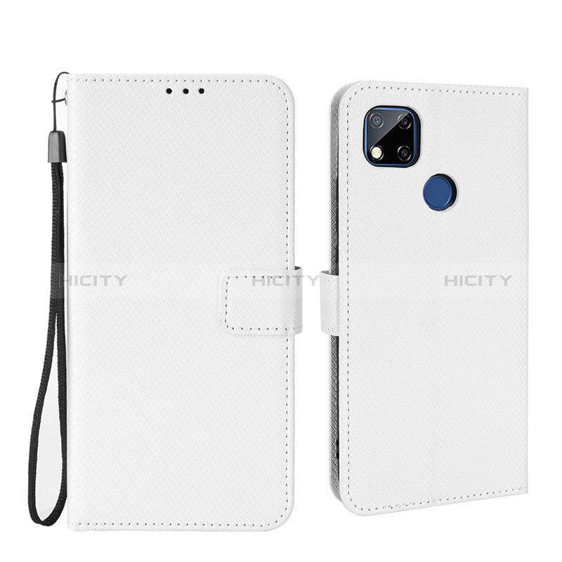 Funda de Cuero Cartera con Soporte Carcasa BY6 para Xiaomi Redmi 9 Activ Blanco