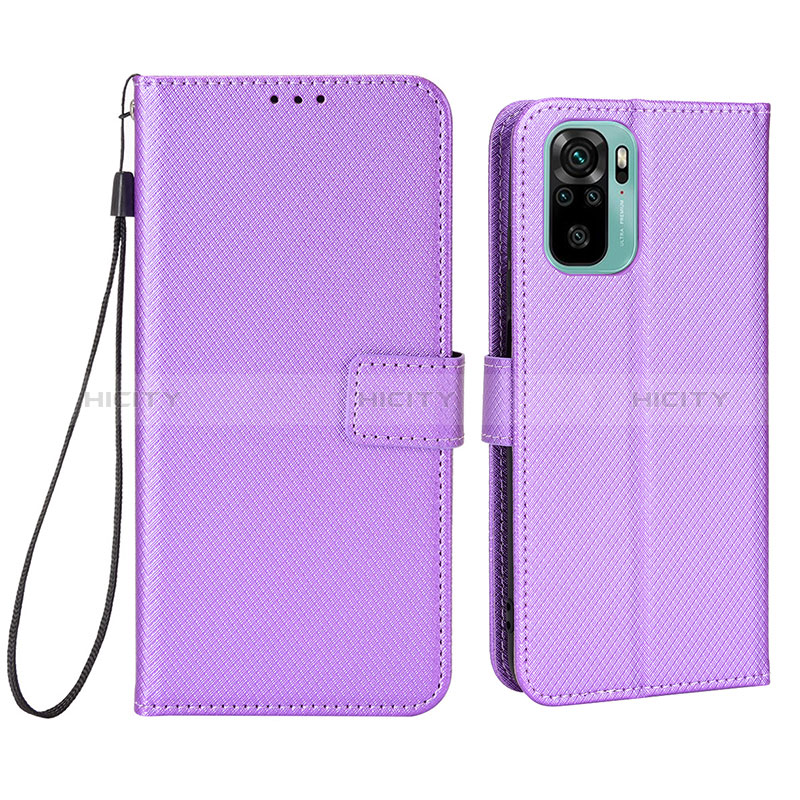 Funda de Cuero Cartera con Soporte Carcasa BY6 para Xiaomi Redmi Note 11 SE India 4G Morado