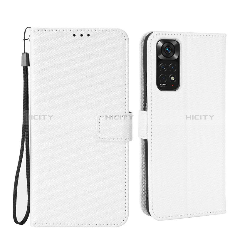 Funda de Cuero Cartera con Soporte Carcasa BY6 para Xiaomi Redmi Note 11S 4G Blanco