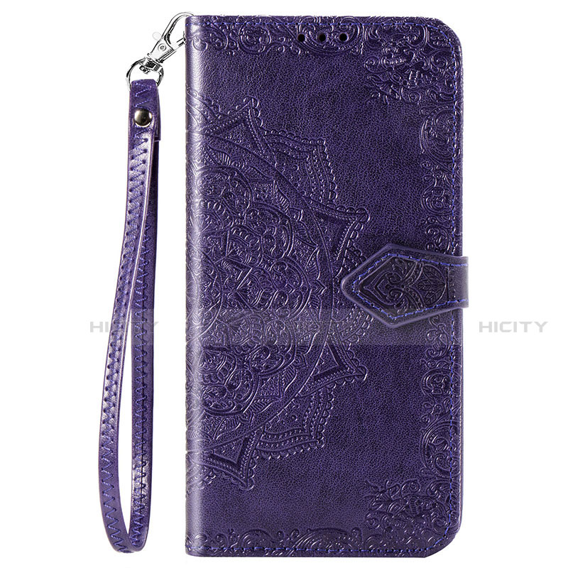 Funda de Cuero Cartera con Soporte Carcasa C01 para Xiaomi Redmi Note 9 Morado