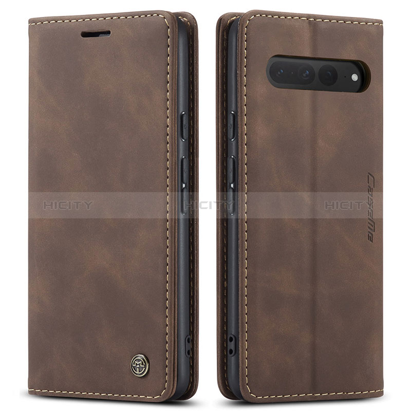 Funda de Cuero Cartera con Soporte Carcasa C01S para Google Pixel 7 Pro 5G Marron