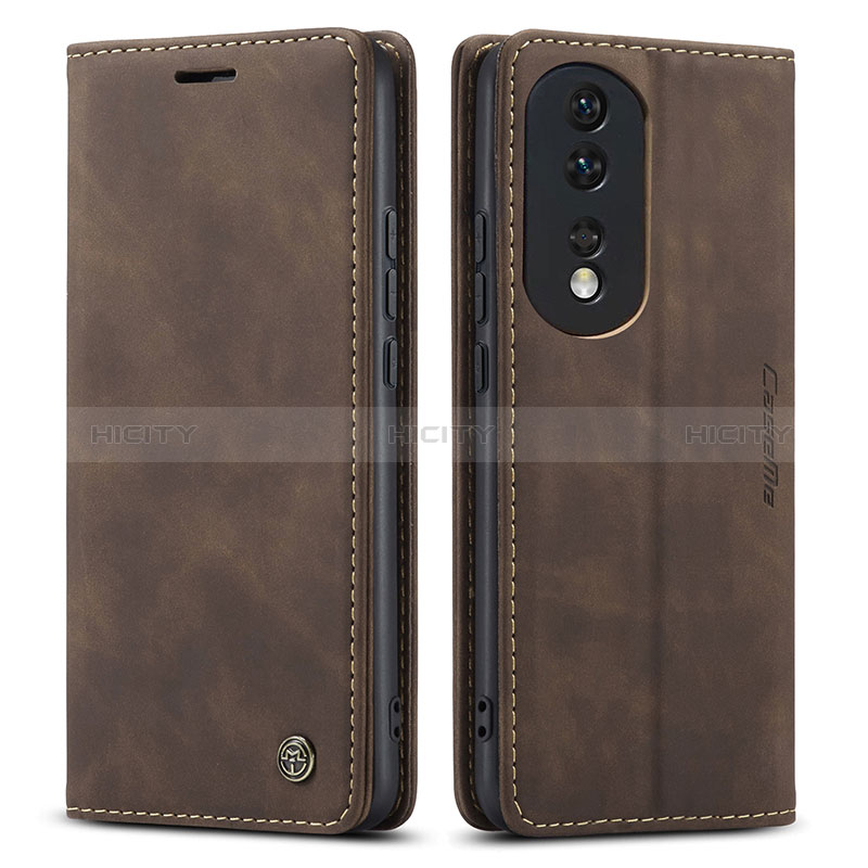 Funda de Cuero Cartera con Soporte Carcasa C01S para Huawei Honor 80 5G Marron