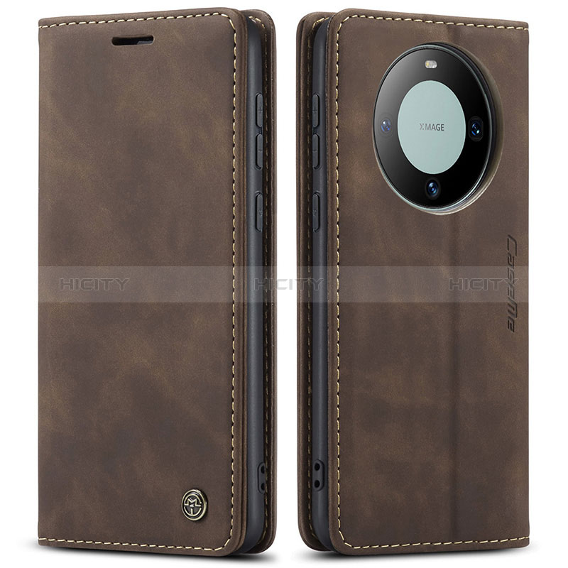 Funda de Cuero Cartera con Soporte Carcasa C01S para Huawei Mate 60 Pro Marron