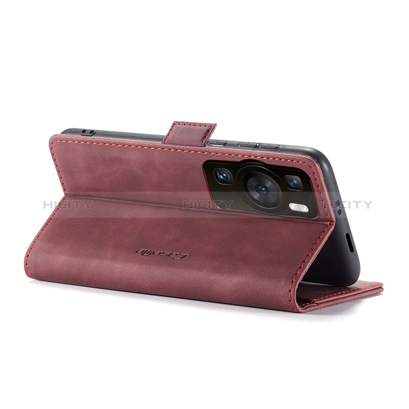 Funda de Cuero Cartera con Soporte Carcasa C01S para Huawei P60 Pro