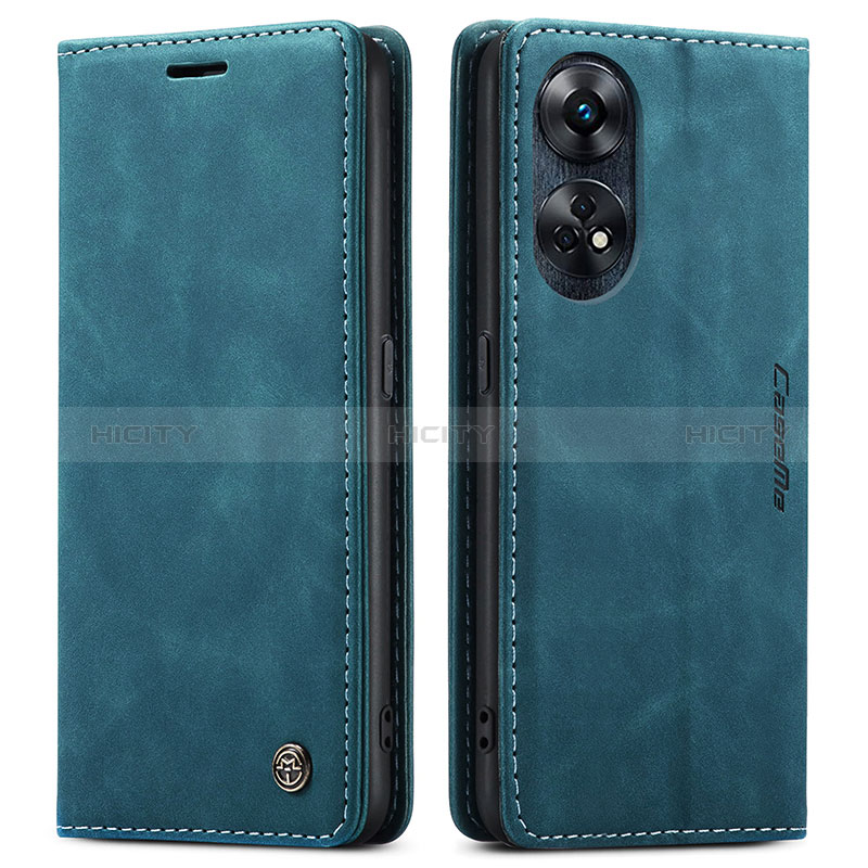 Funda de Cuero Cartera con Soporte Carcasa C01S para Oppo Reno8 T 4G Azul