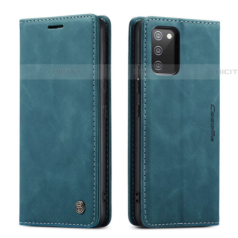 Funda de Cuero Cartera con Soporte Carcasa C01S para Samsung Galaxy A03s Azul