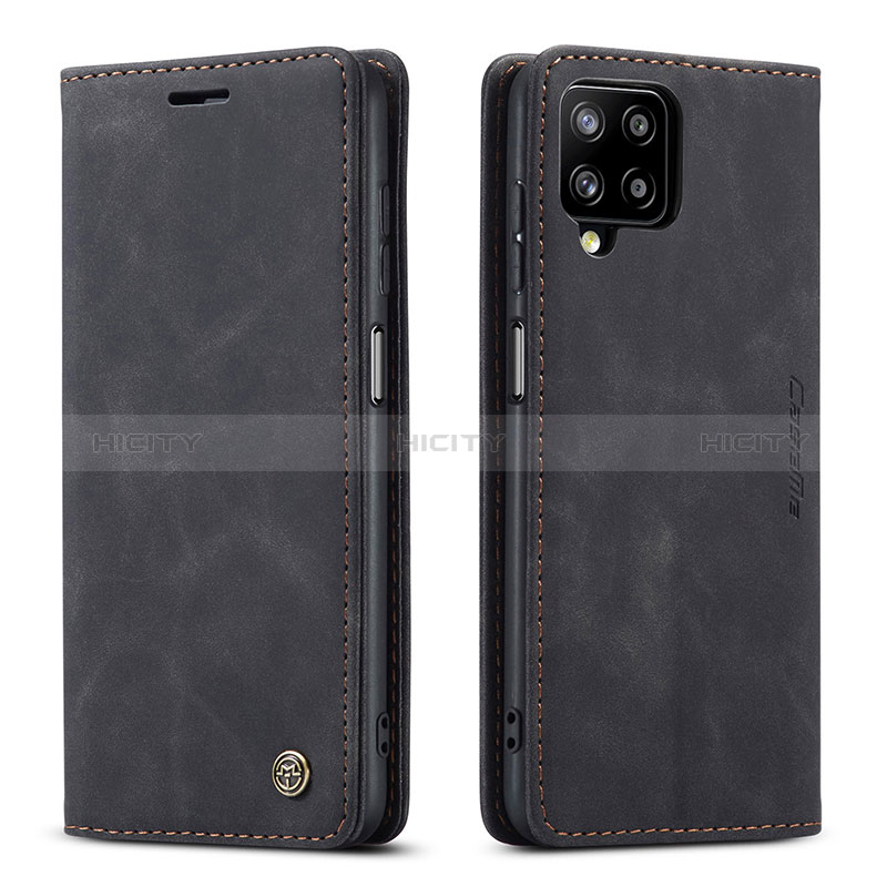 Funda de Cuero Cartera con Soporte Carcasa C01S para Samsung Galaxy A12 Negro