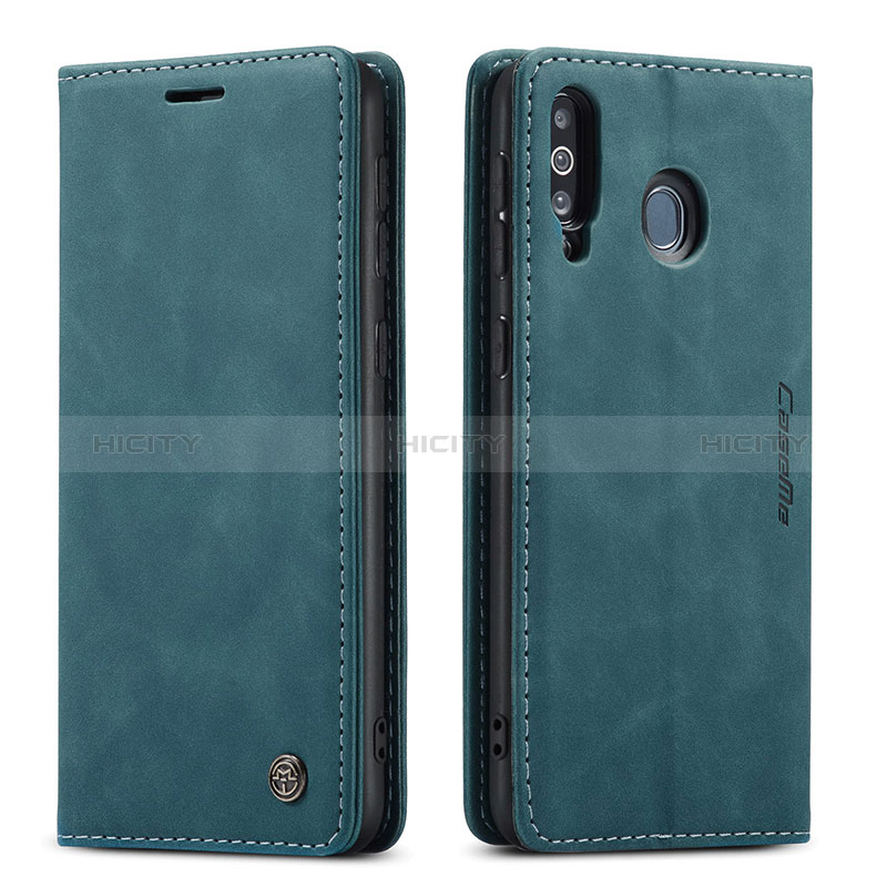 Funda de Cuero Cartera con Soporte Carcasa C01S para Samsung Galaxy A40s Azul