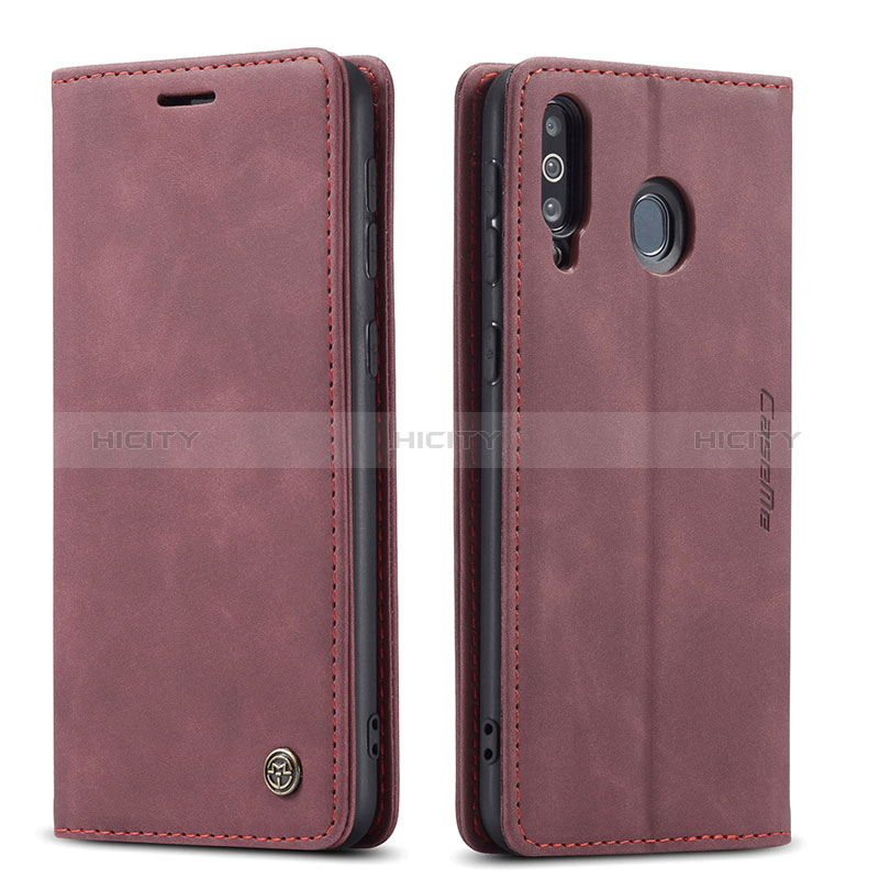 Funda de Cuero Cartera con Soporte Carcasa C01S para Samsung Galaxy A40s Rojo Rosa