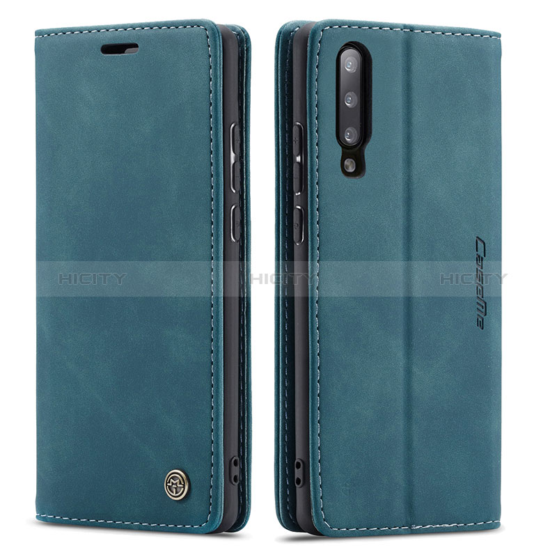 Funda de Cuero Cartera con Soporte Carcasa C01S para Samsung Galaxy A70 Azul