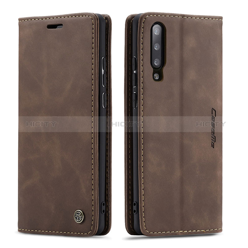 Funda de Cuero Cartera con Soporte Carcasa C01S para Samsung Galaxy A70S Marron