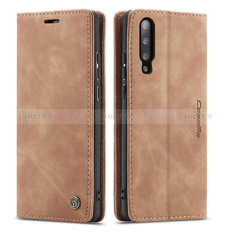 Funda de Cuero Cartera con Soporte Carcasa C01S para Samsung Galaxy A70S Marron Claro