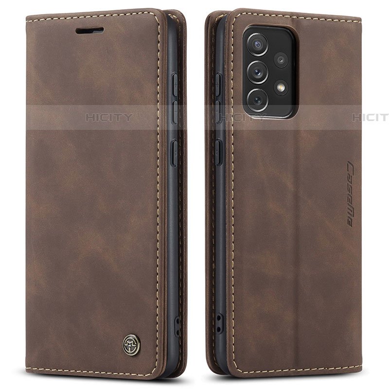 Funda de Cuero Cartera con Soporte Carcasa C01S para Samsung Galaxy A72 4G Marron