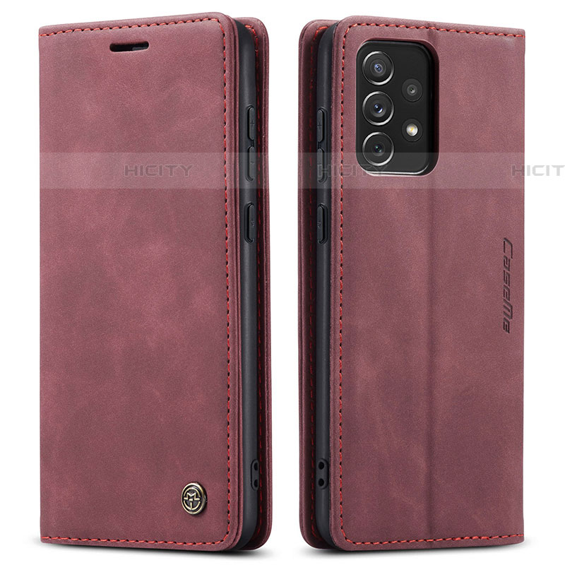 Funda de Cuero Cartera con Soporte Carcasa C01S para Samsung Galaxy A72 4G Rojo Rosa