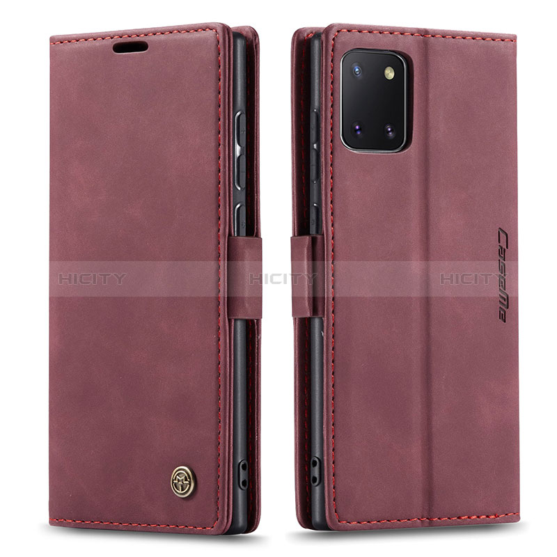 Funda de Cuero Cartera con Soporte Carcasa C01S para Samsung Galaxy A81