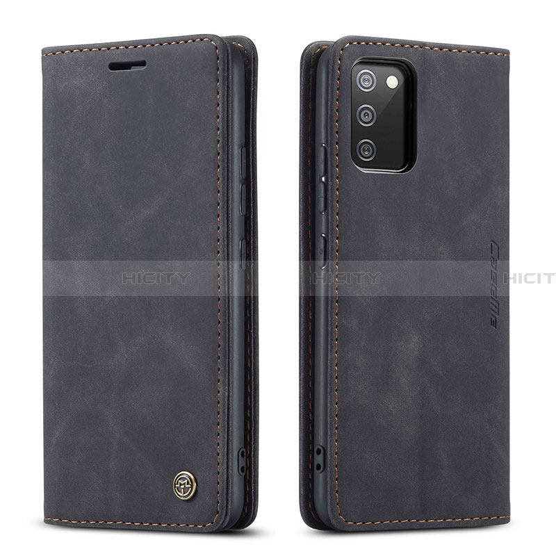 Funda de Cuero Cartera con Soporte Carcasa C01S para Samsung Galaxy F02S SM-E025F Negro