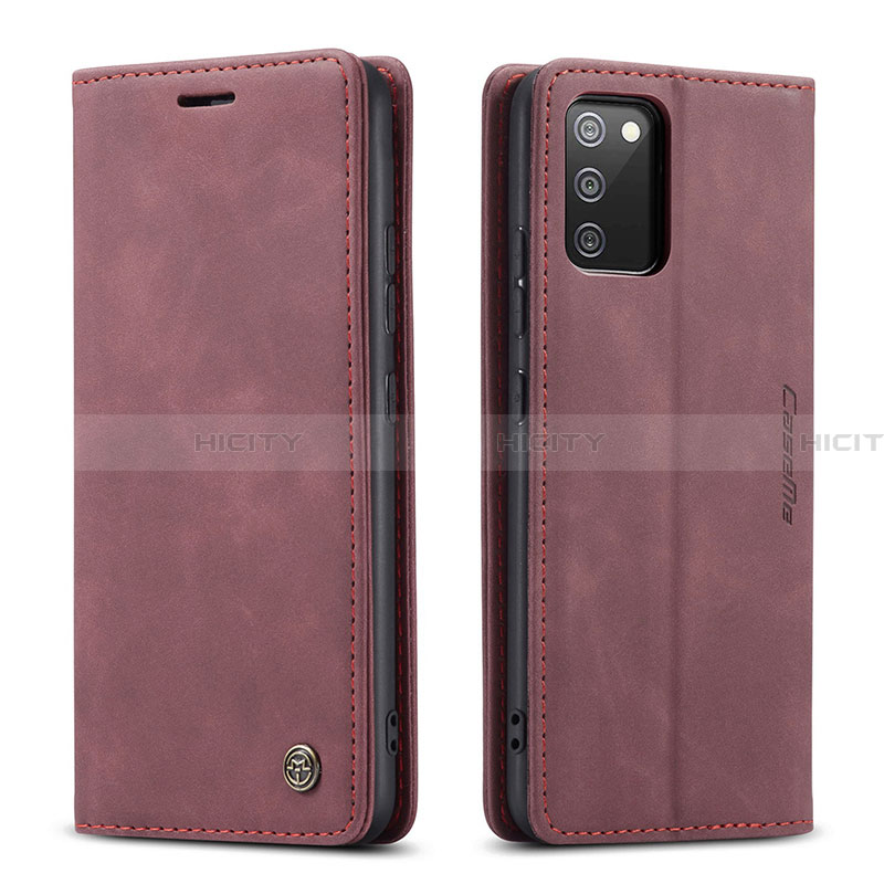 Funda de Cuero Cartera con Soporte Carcasa C01S para Samsung Galaxy F02S SM-E025F Rojo Rosa