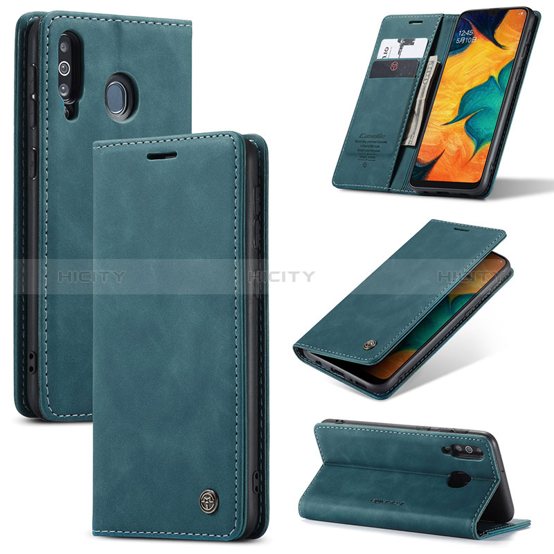 Funda de Cuero Cartera con Soporte Carcasa C01S para Samsung Galaxy M30