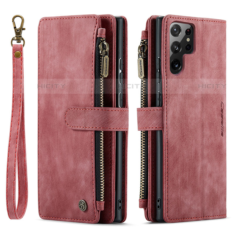 Funda de Cuero Cartera con Soporte Carcasa C01S para Samsung Galaxy S22 Ultra 5G