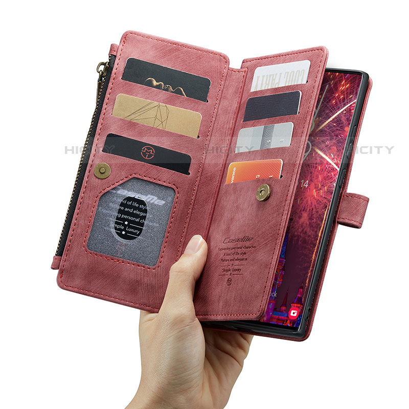 Funda de Cuero Cartera con Soporte Carcasa C01S para Samsung Galaxy S22 Ultra 5G