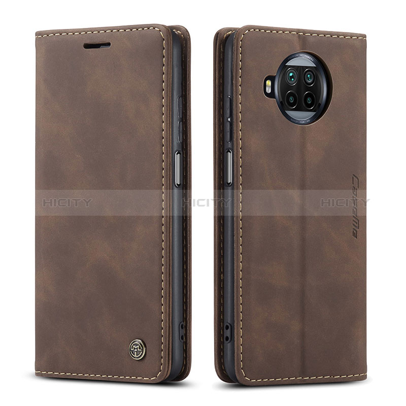 Funda de Cuero Cartera con Soporte Carcasa C01S para Xiaomi Mi 10i 5G Marron