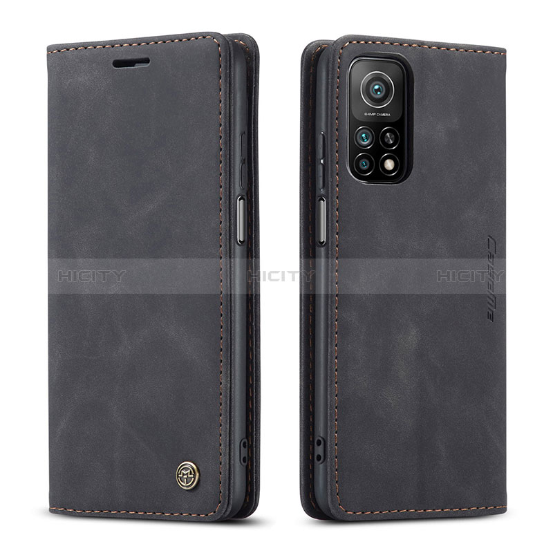 Funda de Cuero Cartera con Soporte Carcasa C01S para Xiaomi Mi 10T 5G Negro