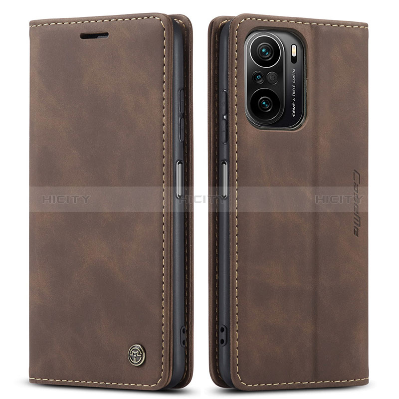 Funda de Cuero Cartera con Soporte Carcasa C01S para Xiaomi Mi 11i 5G Marron