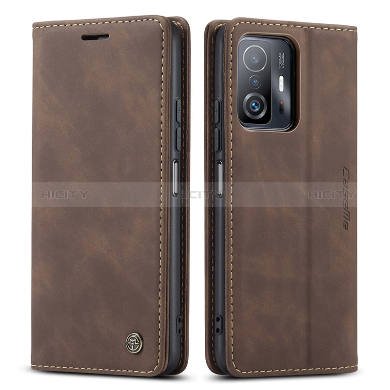 Funda de Cuero Cartera con Soporte Carcasa C01S para Xiaomi Mi 11T 5G Marron