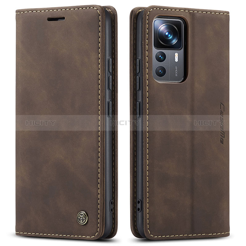 Funda de Cuero Cartera con Soporte Carcasa C01S para Xiaomi Mi 12T 5G Marron