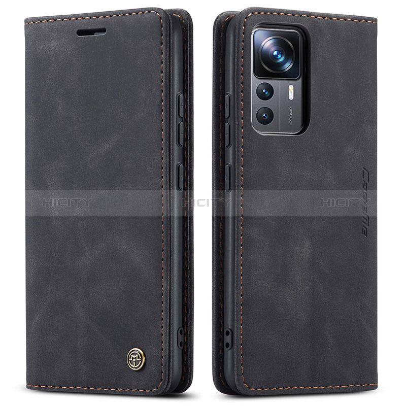 Funda de Cuero Cartera con Soporte Carcasa C01S para Xiaomi Mi 12T 5G Negro