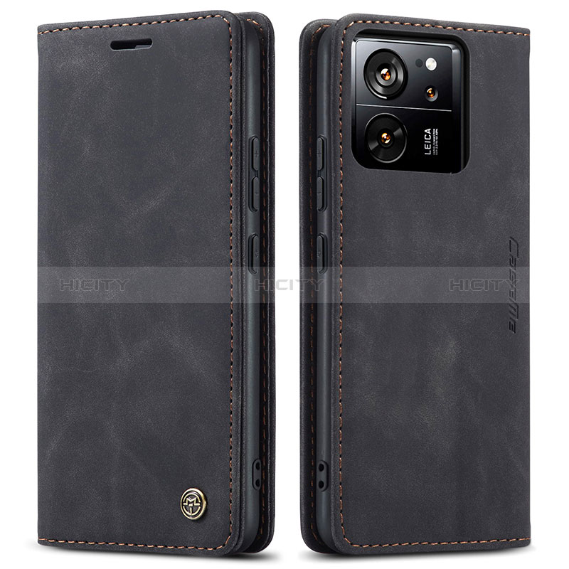 Funda de Cuero Cartera con Soporte Carcasa C01S para Xiaomi Mi 13T 5G Negro