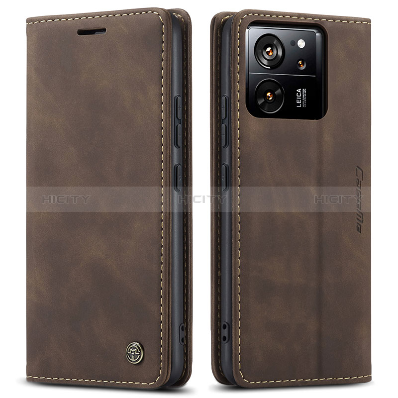 Funda de Cuero Cartera con Soporte Carcasa C01S para Xiaomi Mi 13T Pro 5G Marron