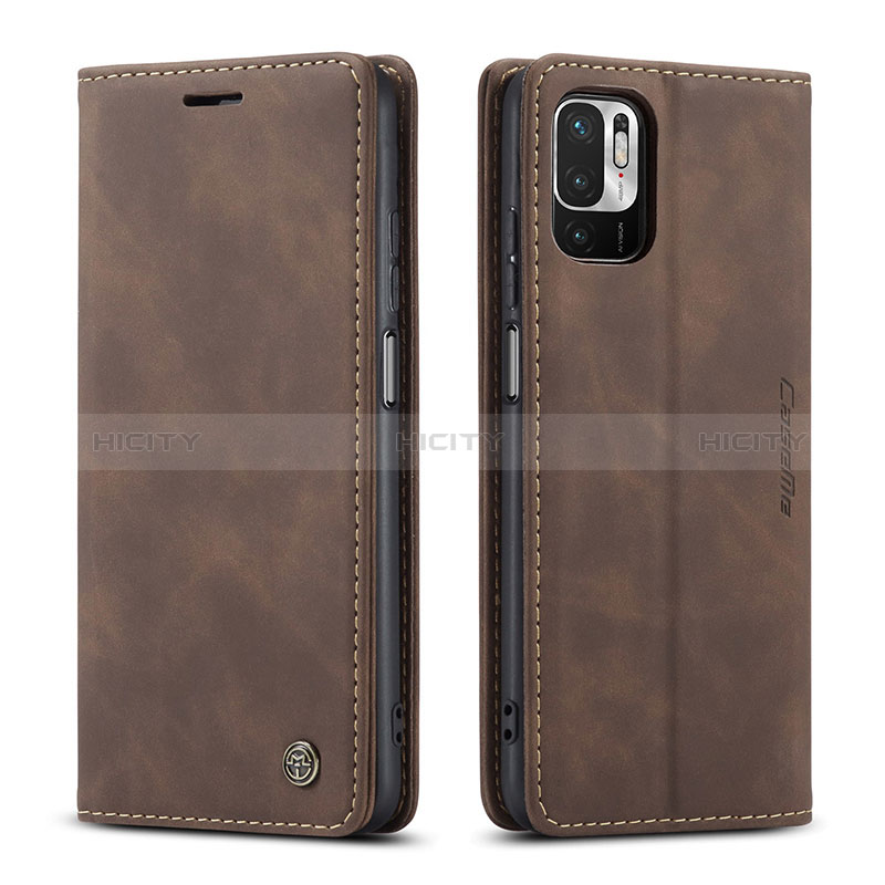 Funda de Cuero Cartera con Soporte Carcasa C01S para Xiaomi POCO M3 Pro 5G Marron