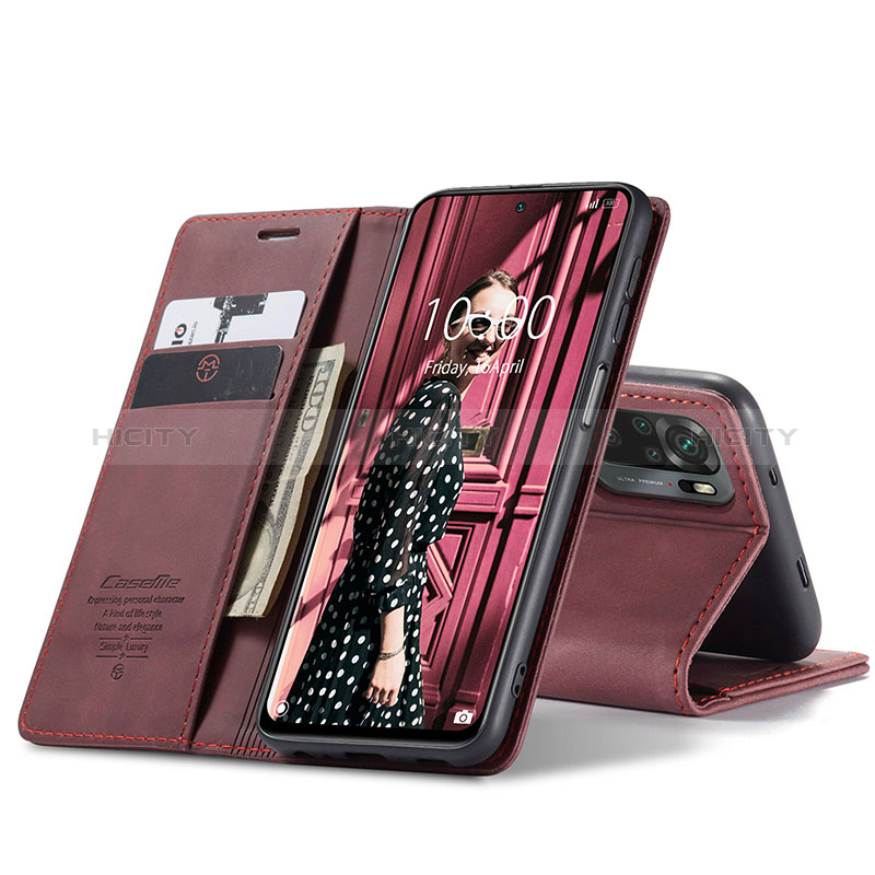 Funda de Cuero Cartera con Soporte Carcasa C01S para Xiaomi Redmi Note 10 4G