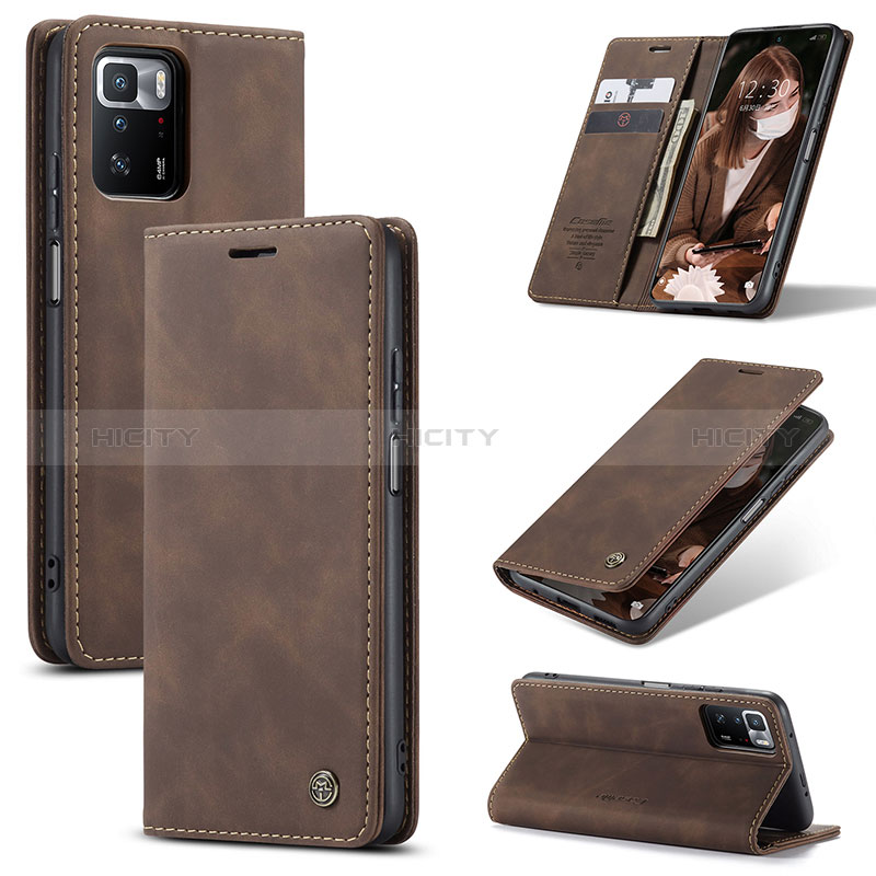 Funda de Cuero Cartera con Soporte Carcasa C01S para Xiaomi Redmi Note 10 Pro 5G