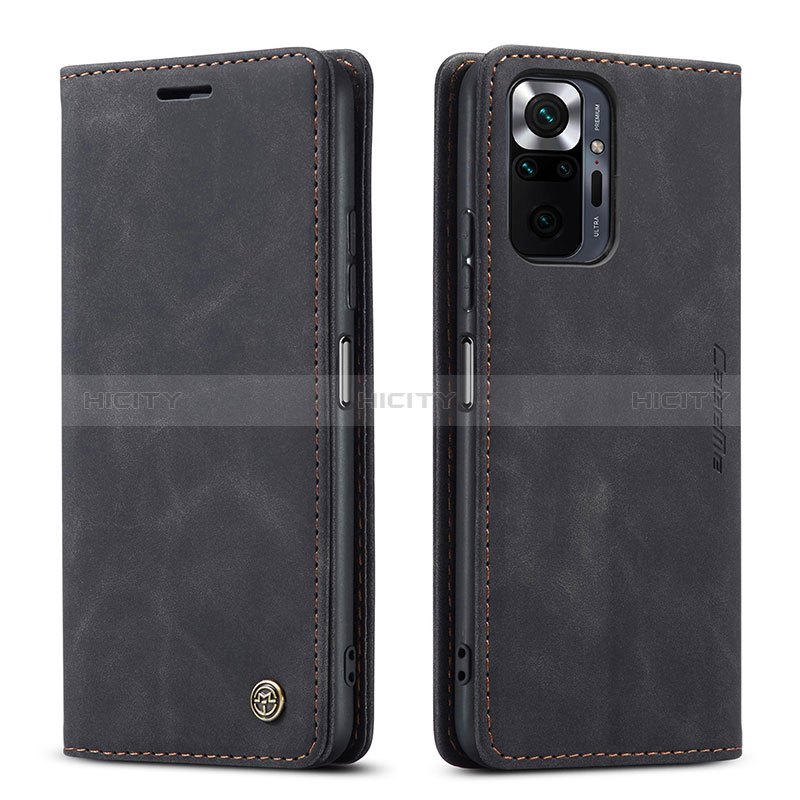 Funda de Cuero Cartera con Soporte Carcasa C01S para Xiaomi Redmi Note 10 Pro Max Negro