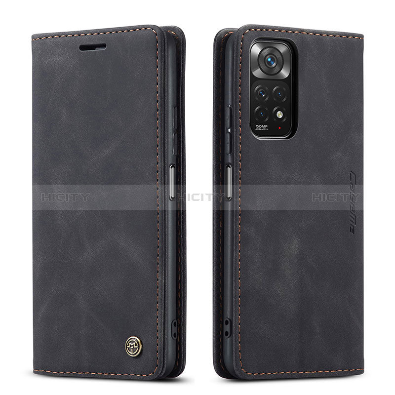 Funda de Cuero Cartera con Soporte Carcasa C01S para Xiaomi Redmi Note 11 4G (2022) Negro